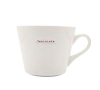 Keith Brymer Jones - Word Range - Standard Ceramic White Mug - feminista - 350ml - Gift Boxed