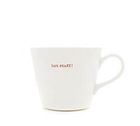 Keith Brymer Jones - Word Range - Standard Ceramic White Mug - hot Stuff! - 350ml - Gift Boxed