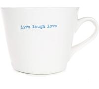 Keith Brymer Jones - Word Range - Standard Ceramic White Mug - Live Laugh Love - 350ml - Gift Boxed
