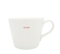 Keith Brymer Jones - Word Range - Standard Ceramic White Mug - Lover (red) - 350ml - Gift Boxed