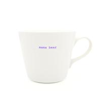 Keith Brymer Jones - Word Range - Standard Ceramic White Mug - mama bear - 350ml - Gift Boxed