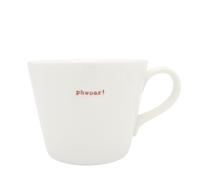 Keith Brymer Jones - Word Range - Standard Ceramic White Mug - phwoar! - 350ml - Gift Boxed