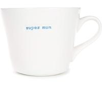 Keith Brymer Jones - Word Range - Standard Ceramic White Mug - super mum - 350ml - Gift Boxed