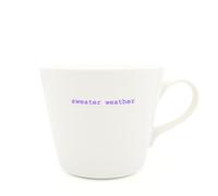 Keith Brymer Jones - Word Range - Standard Ceramic White Mug - Sweater Weather - 350ml - Gift Boxed