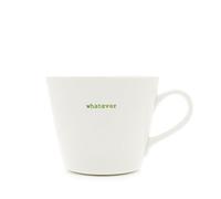 Keith Brymer Jones - Word Range - Standard Ceramic White Mug - Whatever - 350ml - Gift Boxed