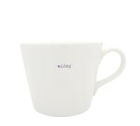 Keith Brymer Jones - Word Range - Standard Ceramic White Mug - Wifey (Lilac) - 350ml - Gift Boxed