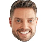 Keith Duffy (Beard) Celebrity Mask, Flat Card Face, Fancy Dress Mask