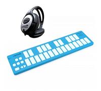 Keith McMillen K-716C-A K-Board MIDI Controller Aqua + Keepdrum Headphones
