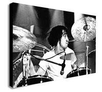 Keith Moon - Drummer - The Who Rock Band - Canvas Framed Wall Art Print - Various Sizes (A4 12x8 inches)