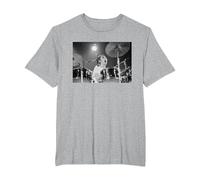 Keith Moon The Who Drummer Live in Reading 1971 T-Shirt, Men's Big and Tall, Heather Grey, 2X Tall