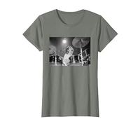Keith Moon The Who Drummer Live in Reading 1971 T-Shirt, Women, Olive Heather, Medium