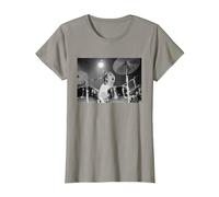 Keith Moon The Who Drummer Live in Reading 1971 T-Shirt, Women, Slate Grey, Large