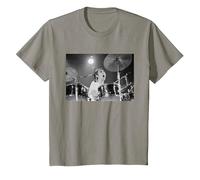 Keith Moon The Who Drummer Live in Reading 1971 T-Shirt, Youth, Slate Grey, Small