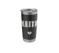Keith Name Cute Heart Retro Love Keith Stainless Steel Insulated Tumbler