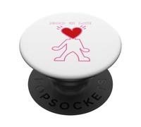 Keith Pop Art Madly In Love Big Heart Pop Art Fun Cartoon PopSockets Adhesive PopGrip