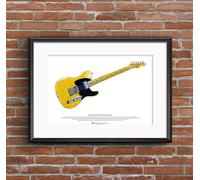 Keith Richards' Fender Telecaster Micawber Guitar Art Poster A3 Size
