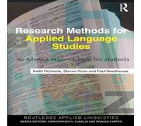 Keith Richards Research Methods for Applied Language Studies : An Advanced Keith Richards Multicolor