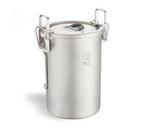 KEITH Titanium Camping Cooking Pot, Hiker, Rice Cooker, Travel, Picnic, Cookware, 30.5 fl oz (900 ml), with Folding Handle