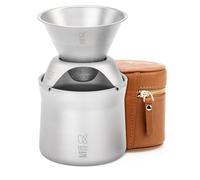 KEITH Titanium Pour Over Coffee Filter, Tea Strainer, Reusable Paperless Coffee Dripper, Ultralight Cone Strainer for Camping, Hiking, Backpacking, Bushcraft & Home Office(Ti3911)