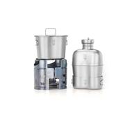 KEITH Titanium Ti3061 Ultralight and Portable Titanium Canteen Mess Kit(1100+700+350ml) for Camping、Outdoor.
