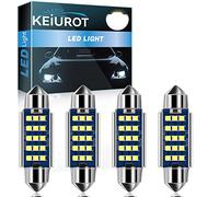 Keiurot 39MM Festoon Led C5W Bulb Canbus Error Free 239 6418 DE3175 Led Festoon Bulbs for Car Interior Dome Map Door Courtesy Number Plate Lights White 12V-24V,Pack of 4