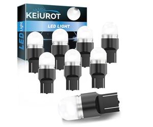 Keiurot 7443 LED White Bulbs, T20 W21/5W LED Bulb DC12V 9SMD Polarity Design for Daytime Running Lights Brake & Tail Lights Reverse Lights Bulb(Pack of 8)