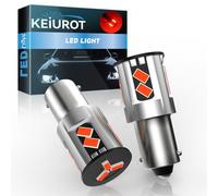 Keiurot BA9S T4W Led Bulbs 64111 1895 9-60V 53 57 for Car Dome Side Door Courtesy Lights Brake Light Car Interior with 3020 11SMD Chips Red Pack of 2