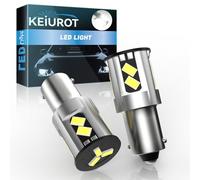 Keiurot BA9S T4W Led Bulbs 64111 53 57 1895 9-60V for Car Dome Side Door Courtesy Lights Map Lights Car Interior Light with 3020 11SMD Chips White Pack of 2
