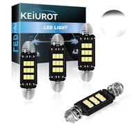 Keiurot C5W LED Bulbs, 39MM/41MM/44MM Festoon LED Car Bulb 578 211-2 212-2 579 6418 4014 Festoon Bulbs 3020 6500K Spring Design for Car Dome Lights LED Number Plate Light Bulbs Trunk Lights(4PCS)