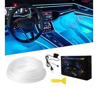 Keiurot El Wire Car Lights - USB Ice Blue 10M/32Ft Car Ambient LED Strip Light