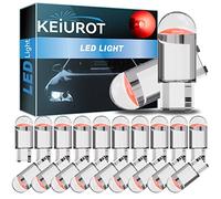Keiurot T10 501 LED Bulbs W5W 194 168 2825 Wedge Led Car Bulbs Interior Dome Map Door Light Led Side light Bulb Number Plate Bulbs Red DC12V,Pack of 20