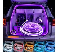 Keiurot Upgrade RGB Car Trunk Light Strip, Car LED Strip Light for Trunk Music Sync Waterproof Neon Lights Strips 12V 4M Universal Flexible Cutting Auto Interior Lights for Cars SUV Trucks 64 Modes