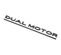 KEIVIWO Dual Motor Emblem Sticker for Tesla Model 3 Model Y, ABS Underline Badge Letters Sticker for Car Rear Trunk Compatible with Tesla Model 3/Y/S/X Decals Decorative Accessories (Black)