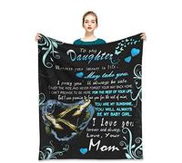 Keivvsh to My Daughter Blanket from Mom, Gifts for Daughter from Mom Ocean Turtle Flannel Blanket Christmas Birthday Gifts for Her Super Soft Flannel Fleece Blanket for Bed Sofa 60"x80"