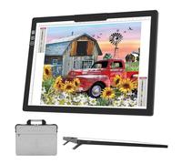 KEIWRLIGHT A4 Light Board for Tracing - Rechargeable Portable Light Pad Stepless Light 6 Levels Brightness, Ultra-Thin Lightbox for Tracing & Drawing Painting Tracing Pad for Kid Adults W/Case