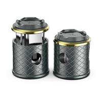 KEJIAR Cigar Cutter, 4-in-1 Rhombic Look Desktop Cutter, Two Size Guillotine, V Cut Cigar Cutter,Cuts up to 68 Ring Sizes with Cigar Holder, Cigar Gift for Men (Grizzly)