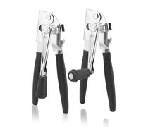KEJJNYER 2 Pack Commercial Can Opener Manual Heavy Duty, Stainless Steel Handheld Can Openers for Large Cans, Smooth Edge Crank Can Opener for Kitchen
