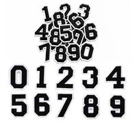 KEJOL 40 Pcs Iron on Numbers for Clothes, Black 0-9 Iron on Numbers Patches, 1.8 Inch Embroidered Patches Number Transfers for Clothes, Dress, Hat, Socks, Jeans, DIY Accessories