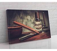 KEJPU Canvas Wall Art Barber Shop Decor,Wall Art Barbershop Canvas Art Artwork Painting for Modern Living Room Office Decor Framed Ready to Hang 8"x12"
