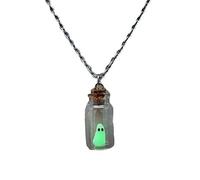 kekafu Ghost Necklace,The Adopt A Ghost Necklace,Glow-In-The-Dark Necklace,Tiny Ghost In A Bottle Pendant Necklace Decorative Gifts