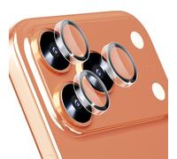 KEKBOXQ 3X2 Pack Camera Lens Protector Compatible for iPhone 2025 Pro/2025Pro Max,Ultra-tough 9H Tempered Glass Camera Cover Screen Protector,Metal Aluminum Alloy Ring Decoration Accessories,Clear