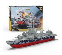 KeKeDuo Fletcher-class Destroyers Building Blocks Set, 377 Pieces MOC 1:48 Scale US Battleship Model Military Warship Construction Toy Gifts for Adults and Teenager