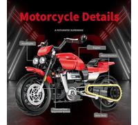 KeKeDuo Motorbike Model Building Kit Superbike, 578 Pieces Motorcycle Collectible Construction Toy Compatible with Major Brands Bricks