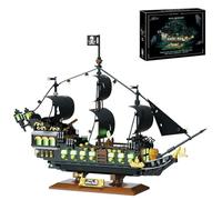 KeKeDuo Pirate Ship Model Building Block Set, 1576Pcs DIY Mirco Bricks Ghost Ship Model Building Kit Sailboat Construction Toy Gifts for Adults and Teenager