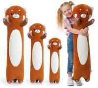 Kekeso Long Red Panda Plush Toy Pillow - Soft Red Panda Stuffed Animal for Kids & Adults, Cute Hugging Body Pillow for Bedroom, Gifts for Christmas, Birthday, Valentine's Day (90cm/35.4inch)
