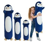 Kekeso Penguin Plush, Long Penguin Plush Pillow Ultra Soft Huggable Stuffed Animal Body Pillow for Kids Adults (Navy Blue, 90cm/35.43in)