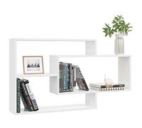 Keketa Floating Shelves, Wall Mounted Interlocking Cube Wall Shelf for Bedroom, Living Room and Kitchen Home Office Décor Shelf High Gloss White 104x20x58.5 cm Engineered Wood