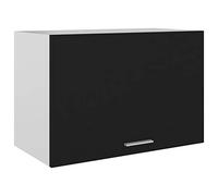 Keketa Kitchen Cabinet, Wall Mounted Kitchen Cabinet, Hanging Cupboard Storage Cabinet, Wall Mounted Upper Kitchen Unit Black 60x31x40 cm Engineered Wood