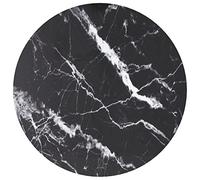 Keketa Table Top Replacement Table Top Marble Top Glass Top Desk Top Table Top Replacement Part for Dining Table Coffee Table Garden Table Black Diameter 40 x 0.8 cm Marble Design