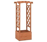 Keketa Trellis Planter with Grid Planter with Backrest Outdoor Planter with Grid Outdoor Wooden Planter with Arch 49 x 39 x 117 cm in Fir Wood